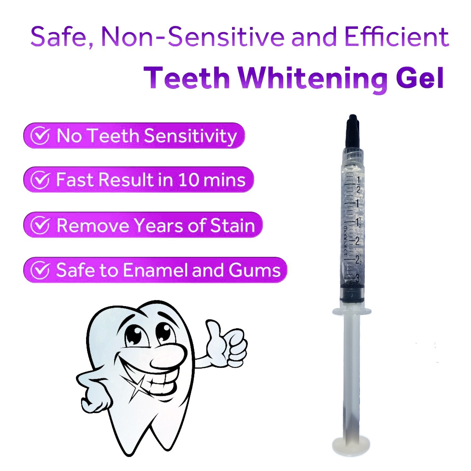 16% HP Teeth Whitener Tooth Whitening Bleach Gel 10 Syringe Professional Kit Lot