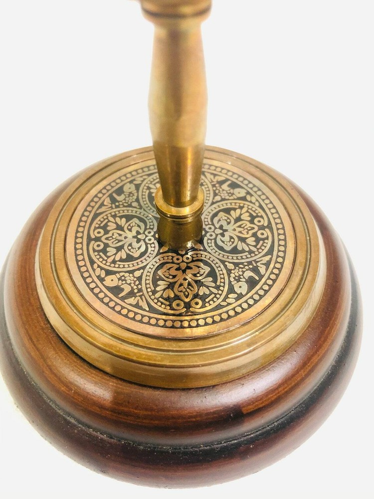 Personalized 6" Brass Engraved Table Clock, Classic Victorian Desk Clock