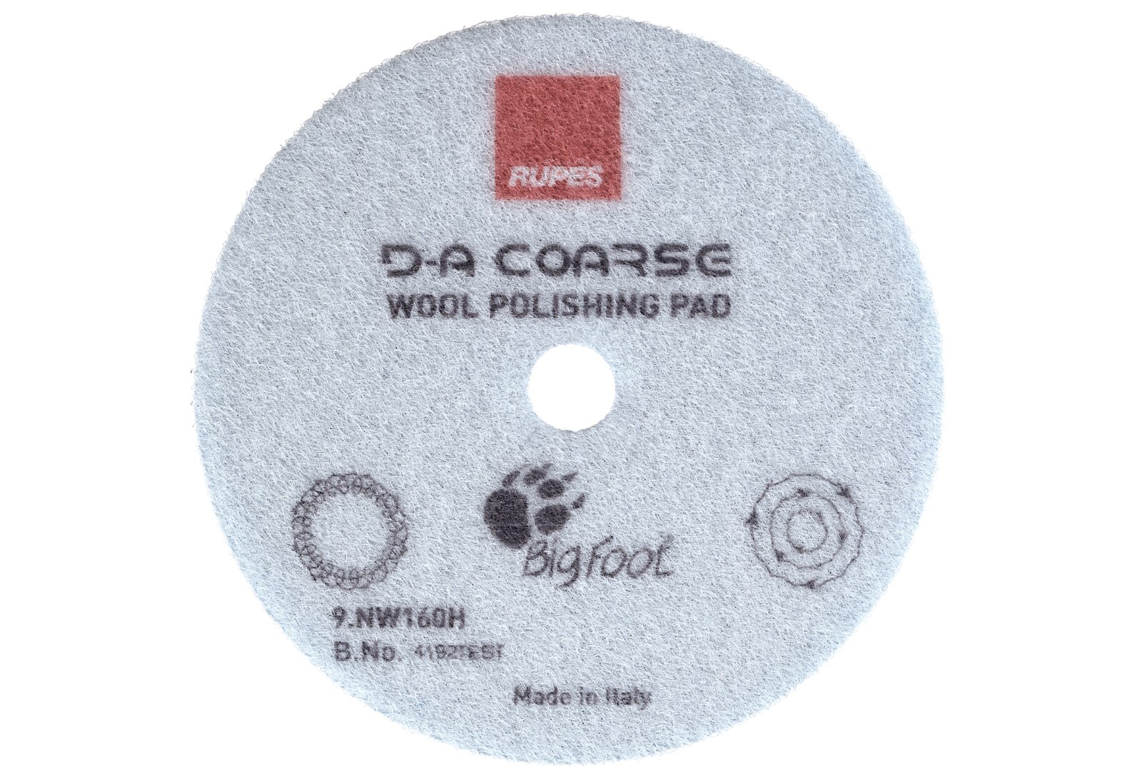 6" Rupes DA Coarse Wool Pad | Blue | 160mm For 6" Backing Plate