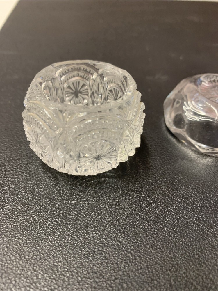 Four Cut Glass Open Salt Cellars Bowls