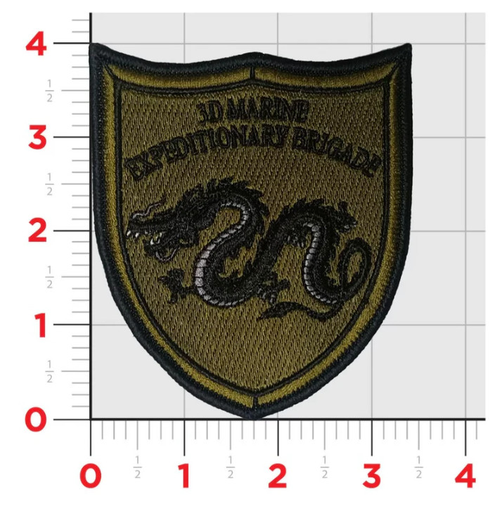 MARINE CORPS 3RD EXPEDITIONARY BRIGADE EMBROIDERED PATCH HOOK & LOOP
