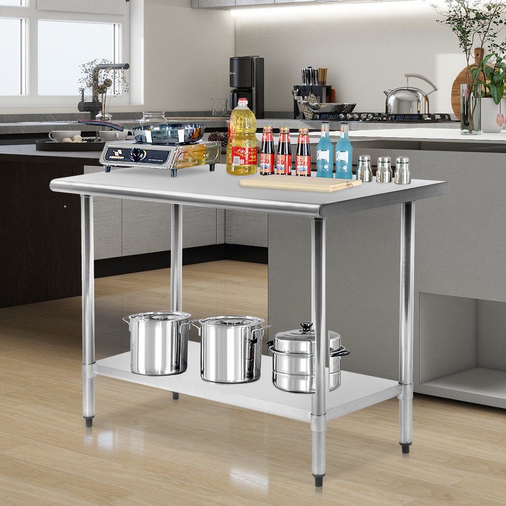 Work Table Stainless Steel Kitchen Work Table Adjustable Table Foot Prep Table