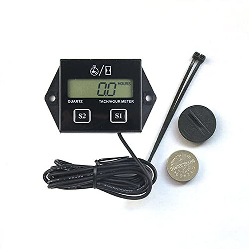 1Pcs Tiny Tach Digital Hour Meter/Tachometer for Marine Spark Mower Engine Motor
