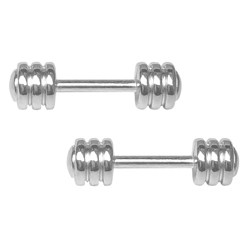2 Pcs Mini Dumbbell Accessories Simulation Miniature House Decor