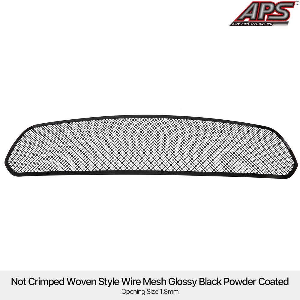 Fits 2014-2020 Dodge Durango Main Upper Stainless Black Mesh Grille Insert