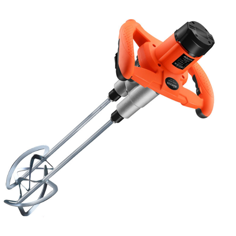 Handheld Double Pole Mixer Paint Cement Mixing Power Tools Plastering Machine
