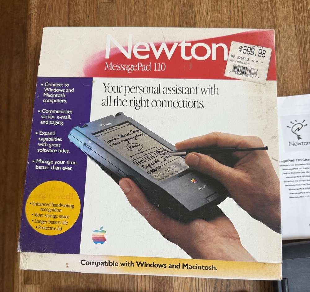 Apple Newton MessagePad 110 working - Includes original box, materials + Extras