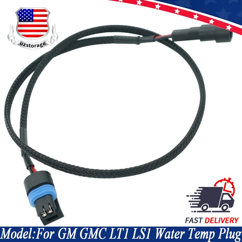 Fit 2 Wire Water Temp LSX CTS Coolant Temperature Sensor Extension Harness  Plug