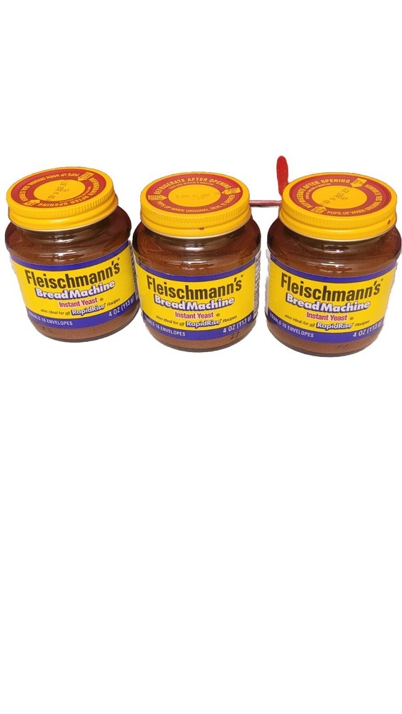 3 Fleischmann's Bread Machine Instant Yeast Rapid Rise (Exp 2025)