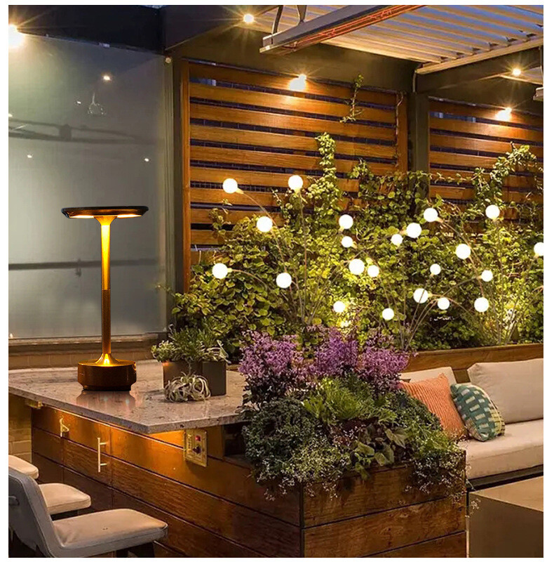 2 pack Dimmable LED Table Desk Lamp Night Light USB Chargeable Wireless Touch