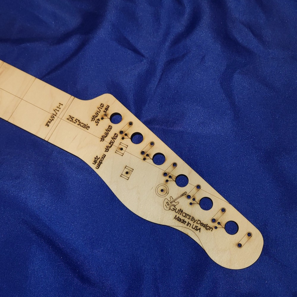 Custom Guitar Neck Template 25.5" Scale 3ply Modern Tele