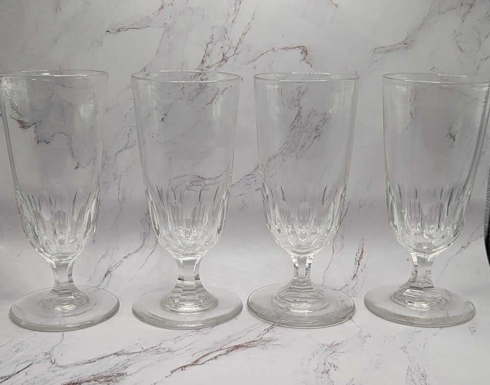4 Vintage Crystal Goblets