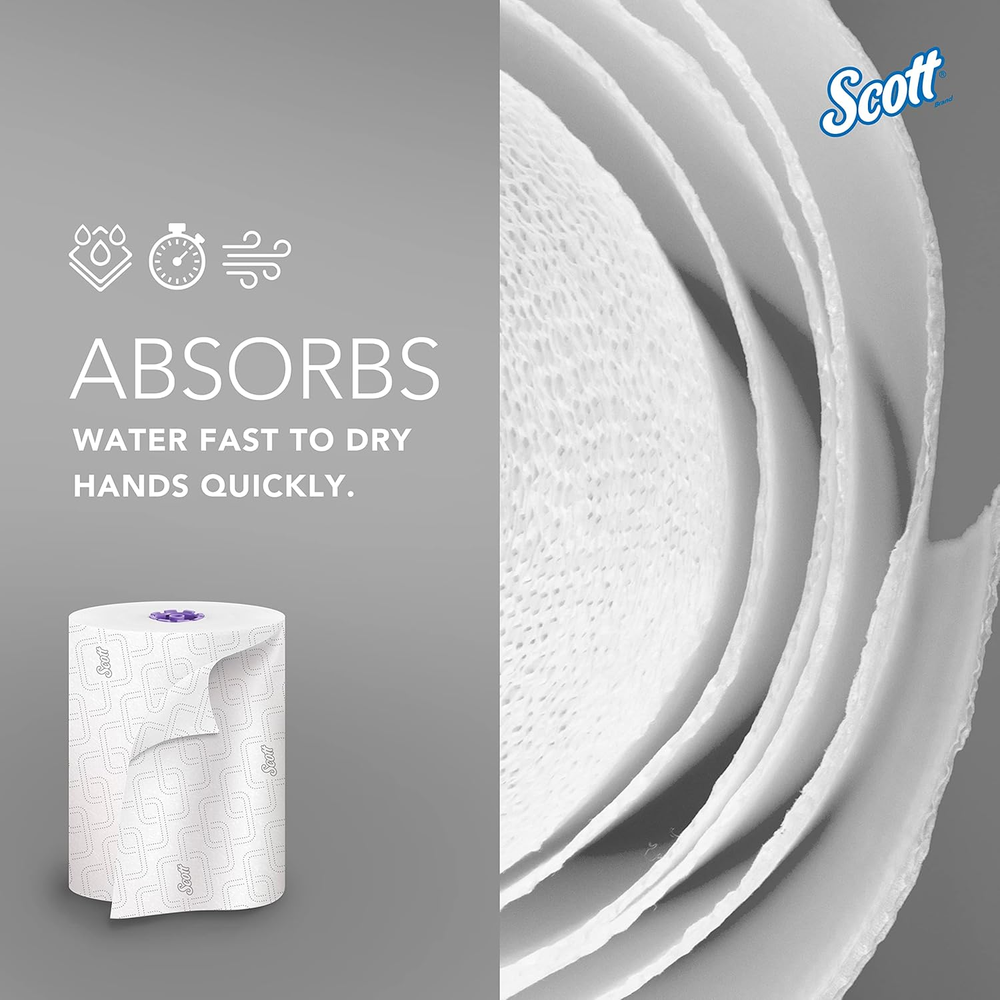 Scott® Essential High-Capacity Hard Roll Towels (02001), with Elevated Design an