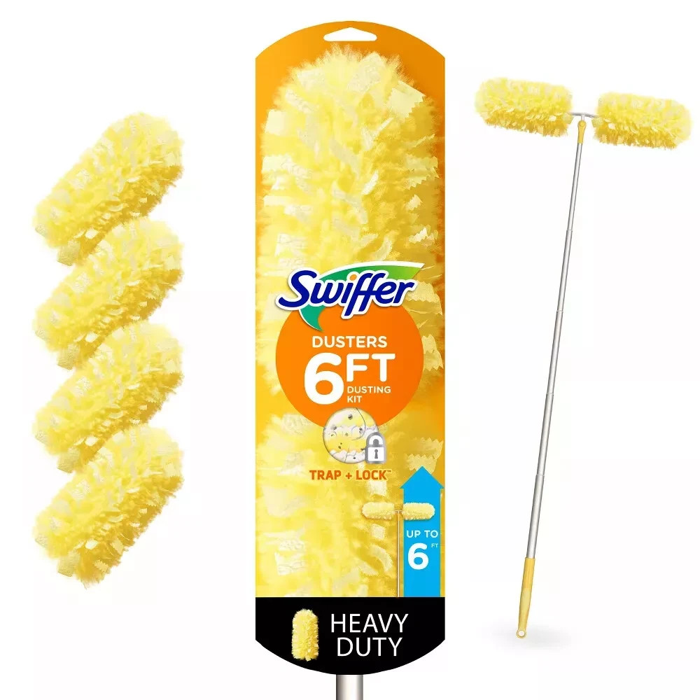 Super Extendable Dusting Kit with Heavy Duty Refills 1-Handle, 4- Dusters
