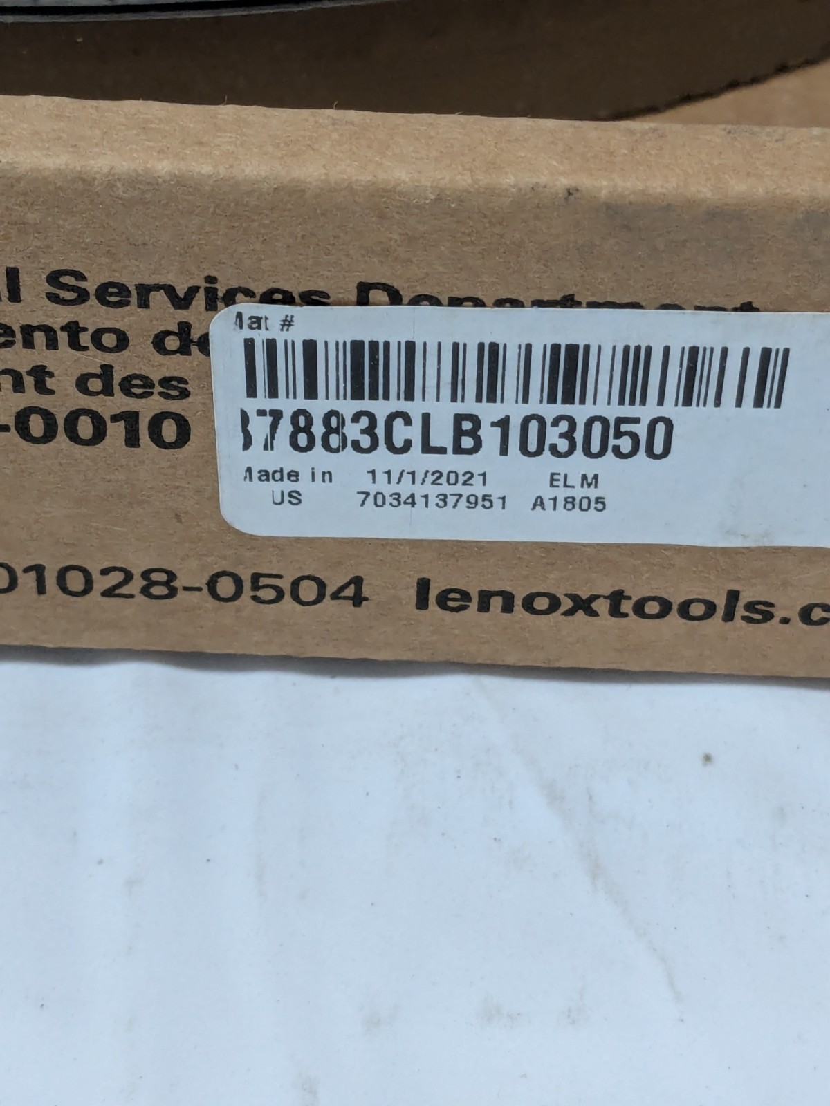 Lenox Welded Bandsaw Blade: 10' Long x 3/4" Wide x 6 to 10 TPI 87883CLB103050