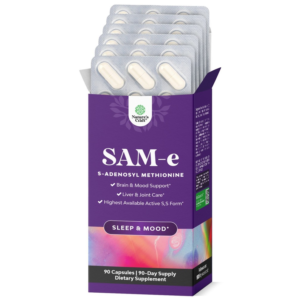Pure SAM-E Nootropic Brain Supplement - Brain Support with S Adenosyl Methionine