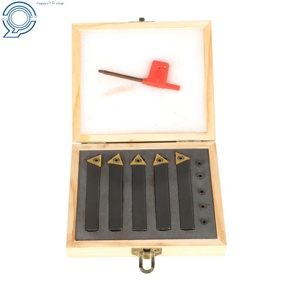 5 pack 1/2" Carbide Indexable Turning Tool Lathe Tool Bit With Carbide Inserts