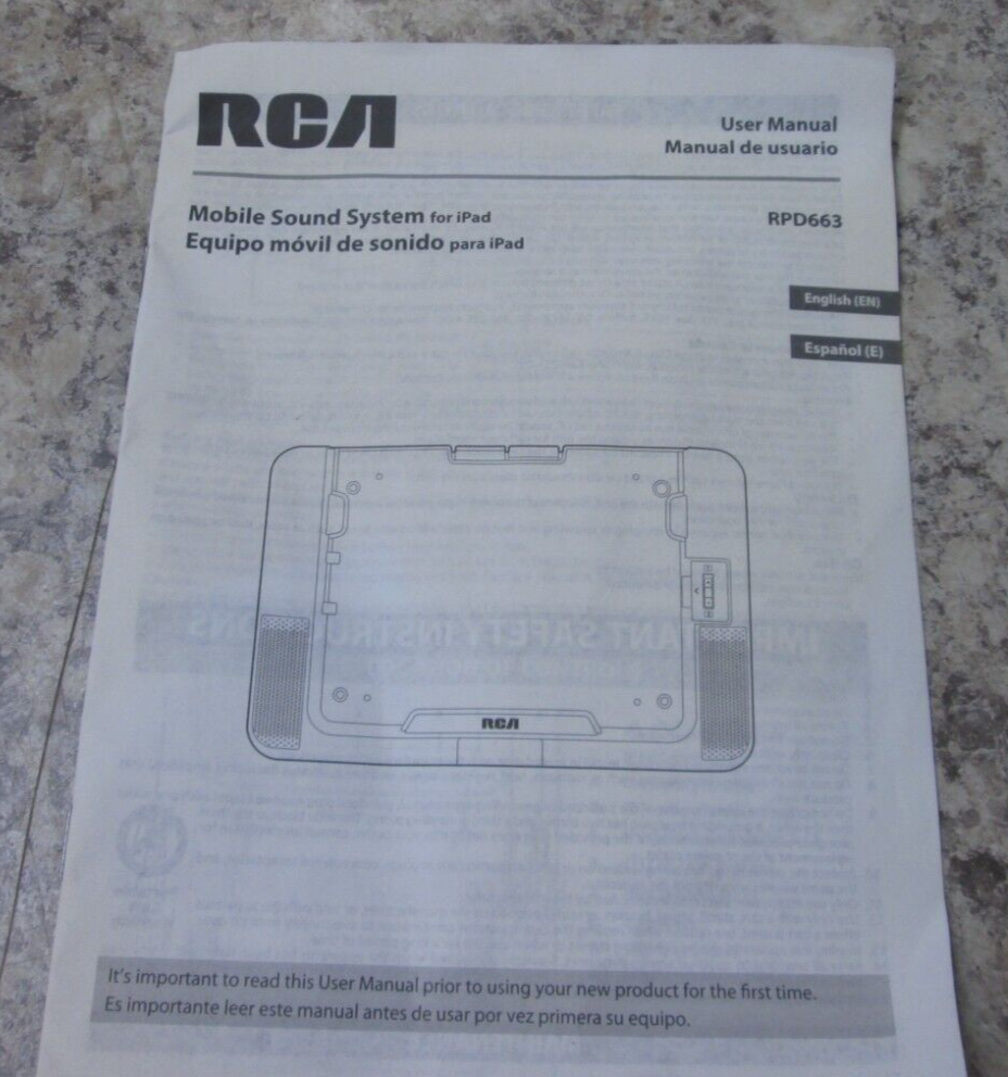 RCA RPD663 Wireless Mobile Sound System For iPad
