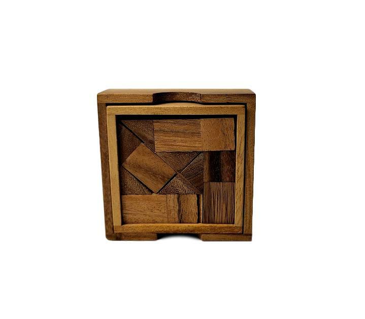 Devils Square Wood Brain Teaser Puzzle - tough