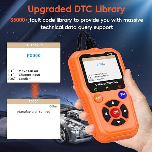 FISONA W12 OBD2 Scanner OBD Code Reader Diagnostic Tool Check Engine Fault USA