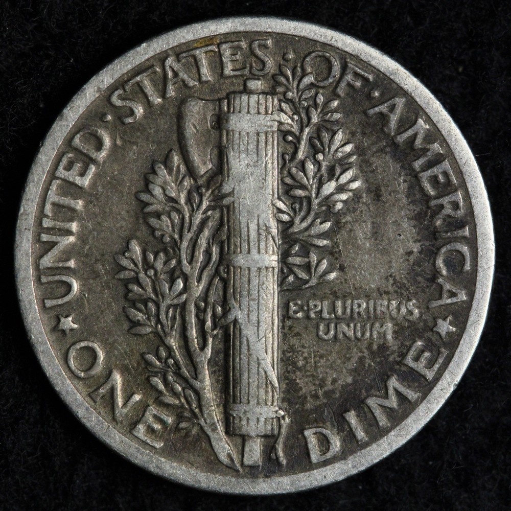 1918 Mercury Silver Dime XF E244 DWCY