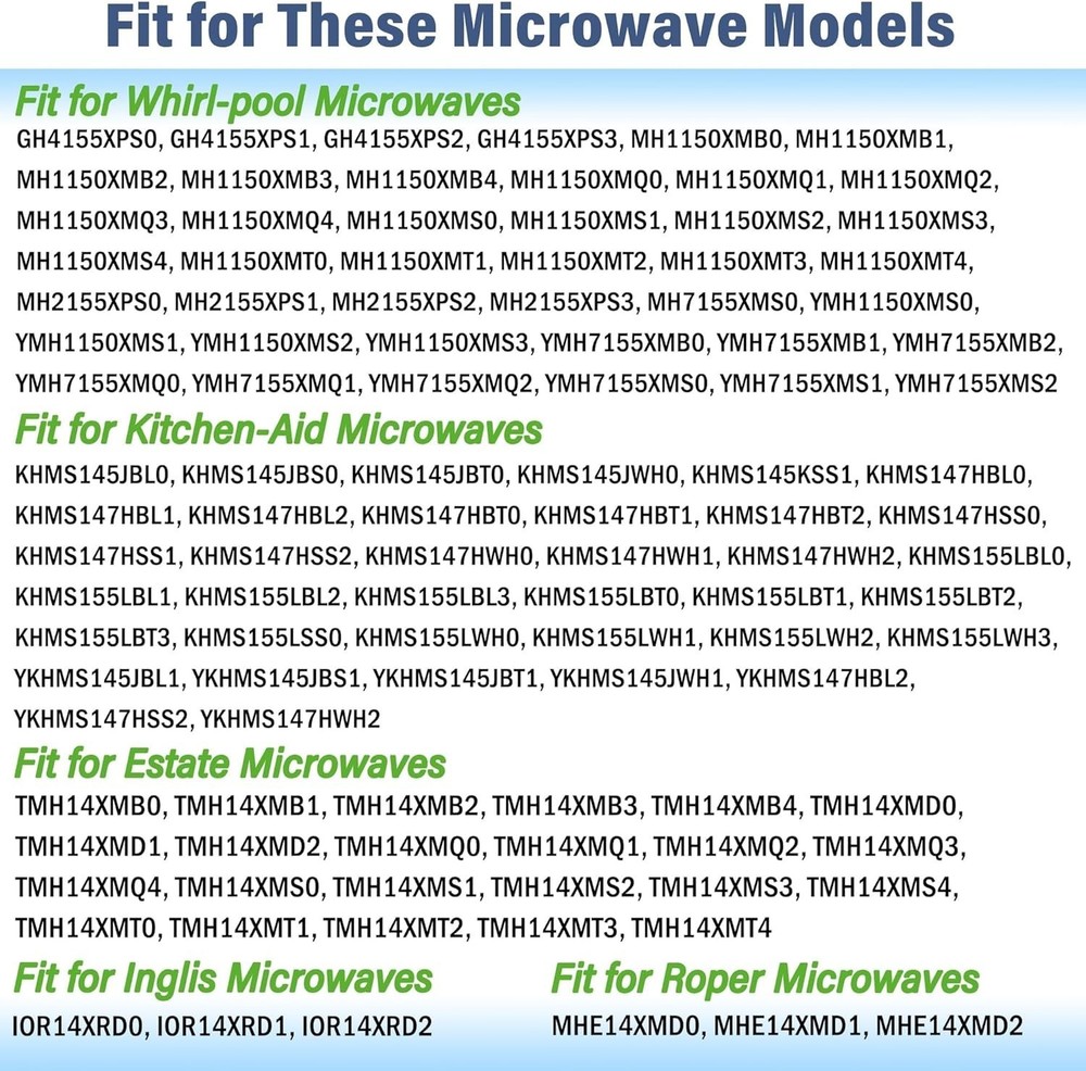 8169738 Microwave Door Handle Replacement - Compatible with Whirlpool Microwaves