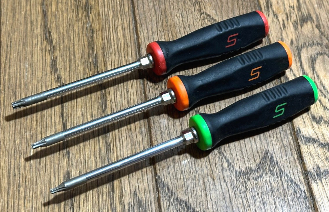 🇺🇸 SNAP ON Tools USA Torx Driver Set Screwdriver Soft Grip Star Mini Lot Color