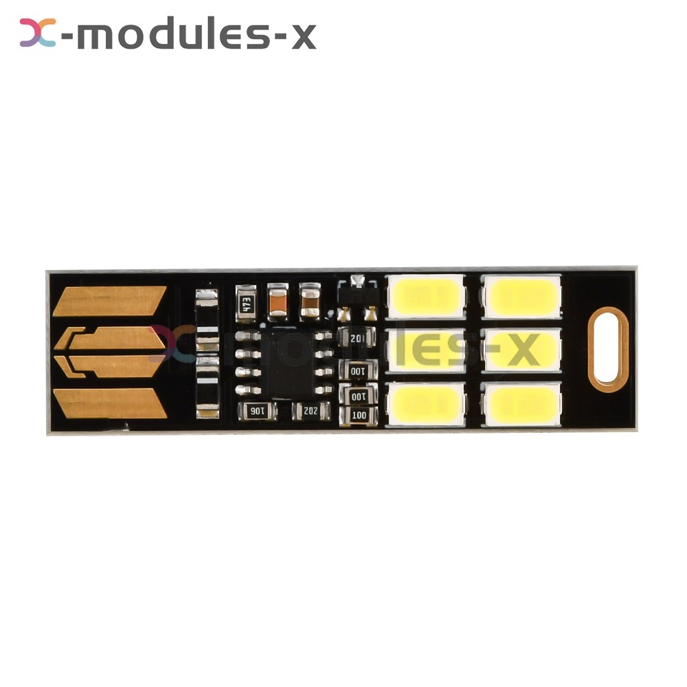5* Mini Portable USB 6LED Light Touch Sensor Dimmable Night Light Module