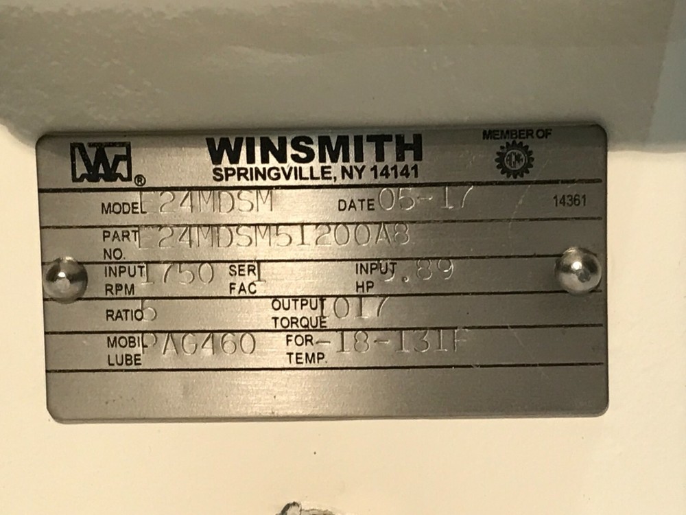 WINSMITH Gearbox E24MDSM51200A8