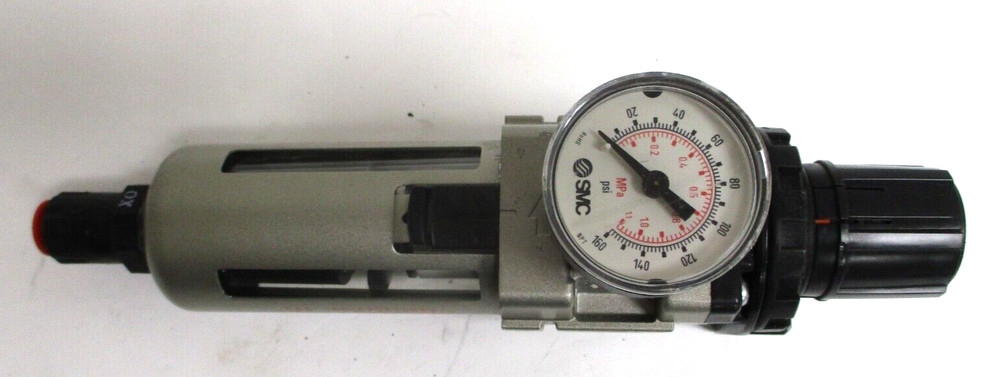 SMC, AC30-E5I01F, FILTER REGULATOR, 3/8" FNPT, PIPED UP-NOT USED, SURPLUS