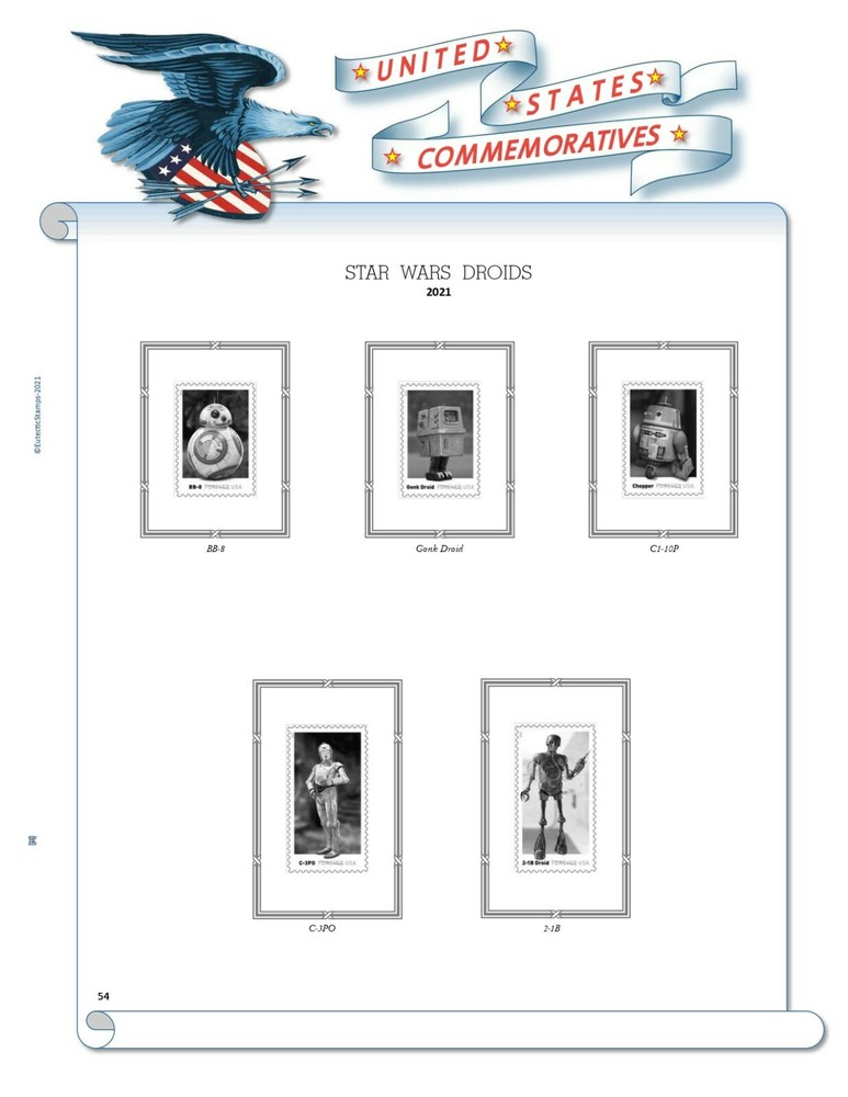 2021 U.S. Commemorative Singles COMPLETE Supplement (White Ace Alternative)