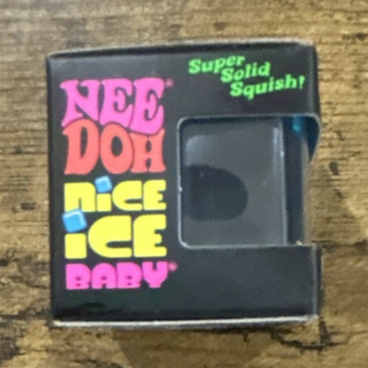 Nee Doh Nice Ice Baby Super Solid Squish Black Sensory Toy