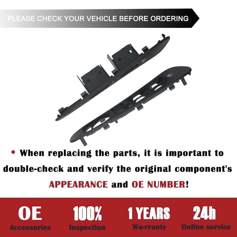 TQPONLY Door Window Switch Bezel,Front Driver and Passenger Side Compatible with