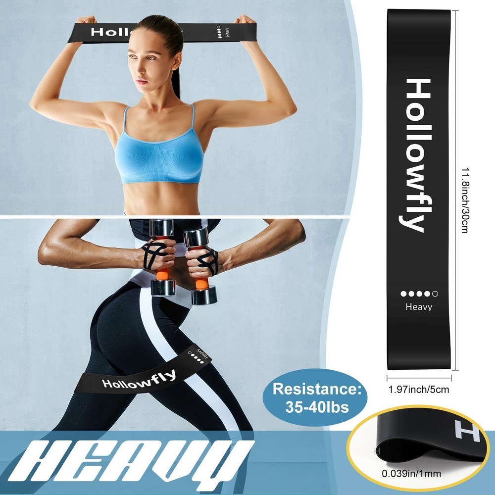 12 Pcs Latex Resistance Loop Exercise Bands for Booty Workout Stretch Exercis...