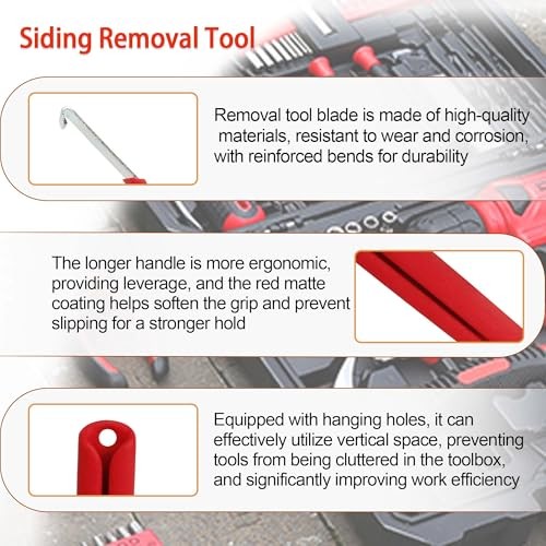 Vinyl Siding Removal Tools - Siding Zip Tool Puller with Non-Slip Grip Handle