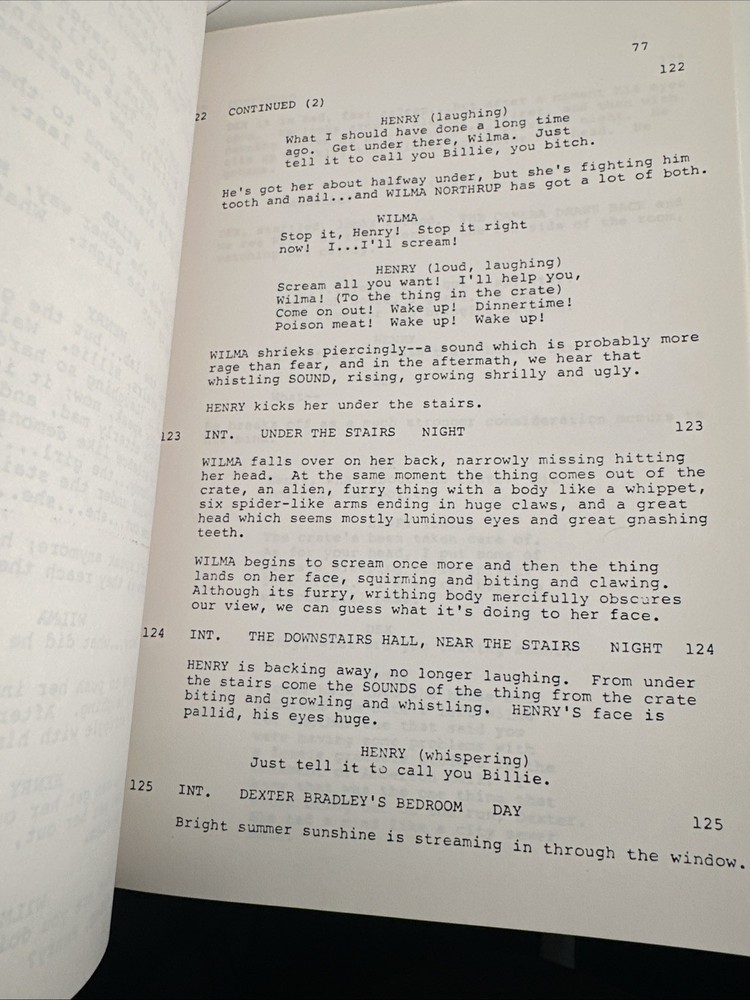 Creepshow Original 1st Draft Screenplay Stephen King