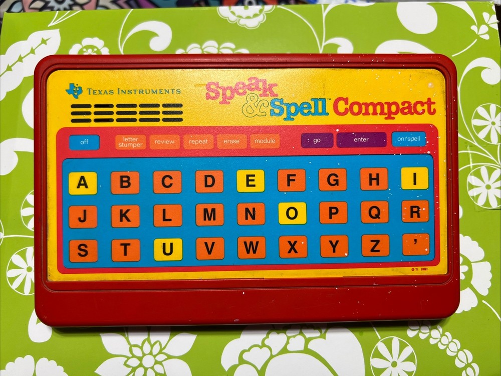 Rare Vintage Texas Instruments Speak & Spell Compact  Tested And Working