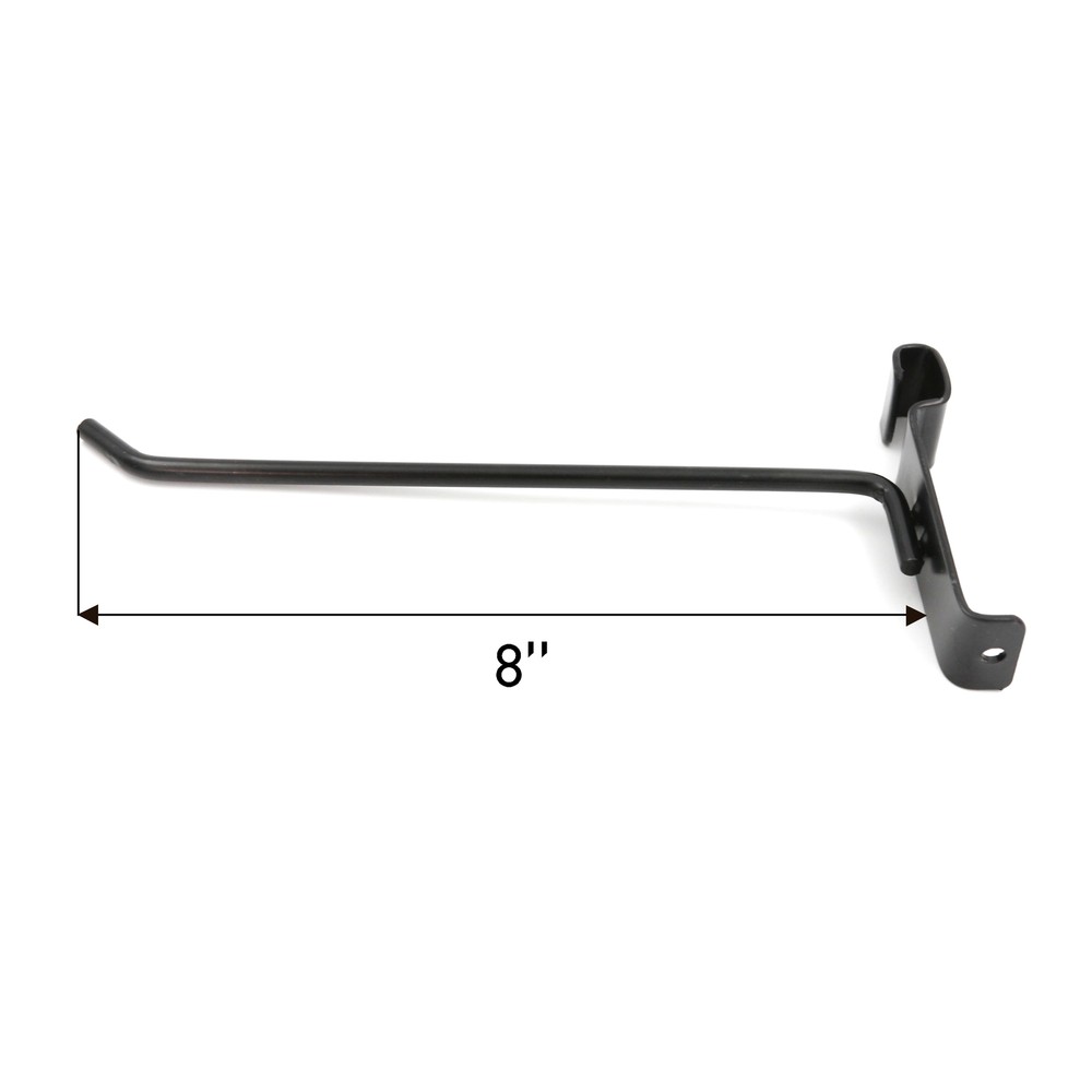 SSWBasics 8 inch Black Peg Hook for Wire Grid - 25 Count