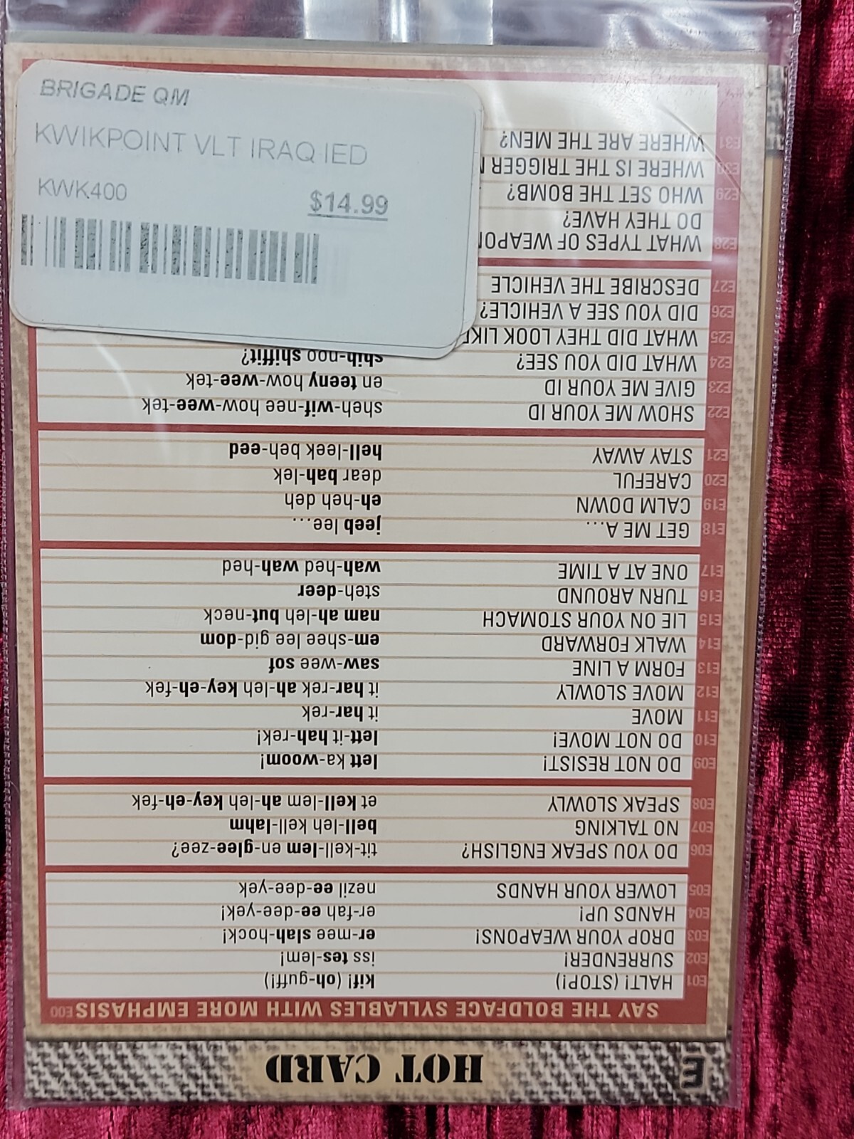 NEW Vintage 2006 US Army Iraq War Era Visual Language Translator IED DETECTION