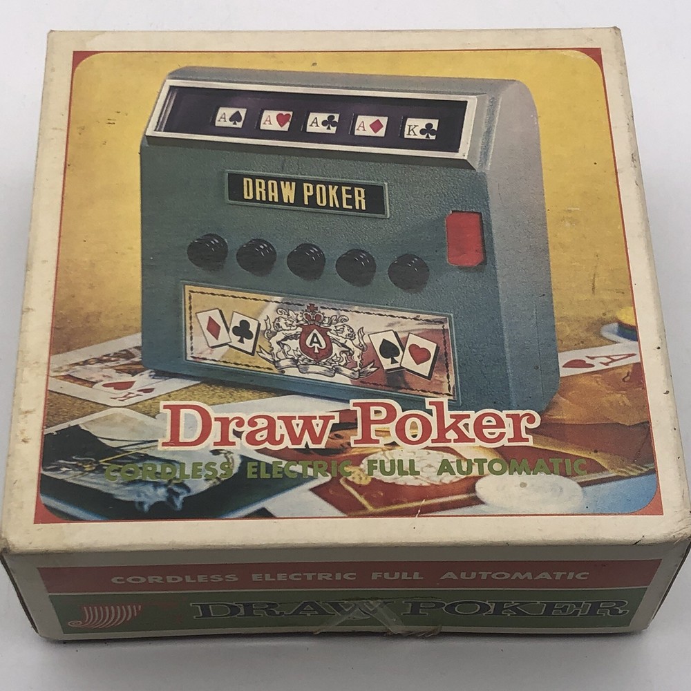 Cordless Electric Full Automatic Draw Poker Untested 1971 With Box