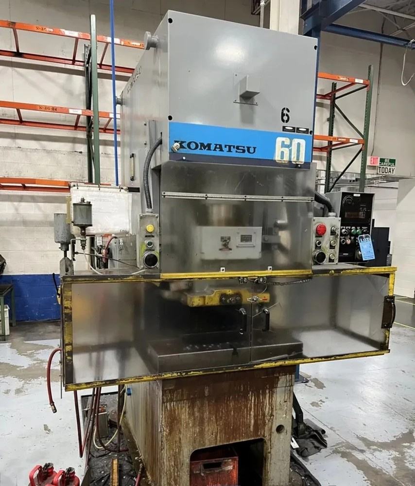 66 TON KOMATSU "OBS-60-3" OPEN BACK VARIABLE-SPEED GAP FRAME PRESS -#30832