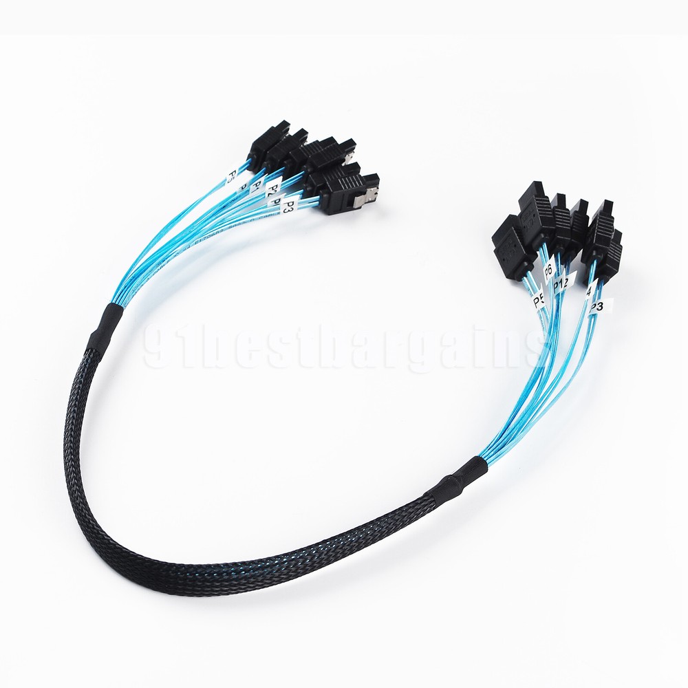 SATAIII Cable 6Pcs 6Gbps for Bitcoin Server CD DVD Drive Raid HDD SSD Data Cable