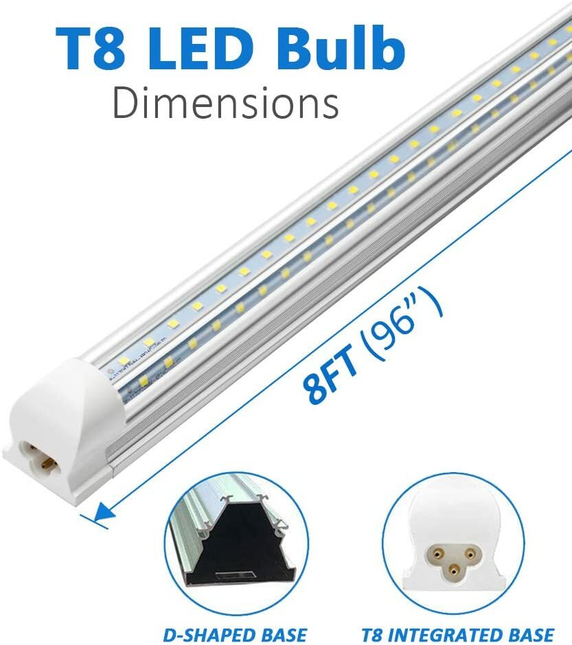 T8 LED Shop Lights 2FT 4FT 6FT 8FT 14W~120W Garage Ceiling Tube Light Fixtures