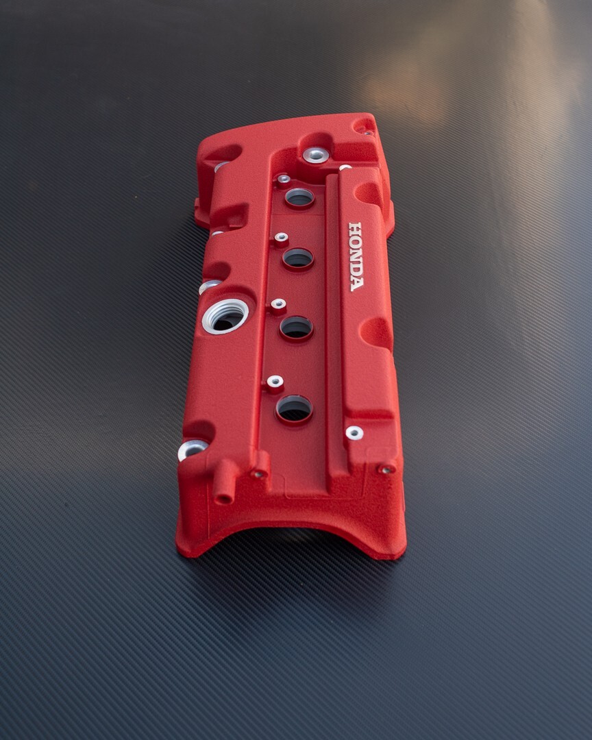 Honda K SERIES K24 K20 type r civic rsx valve cover POWDERCOATED JDM WRINKLE RED