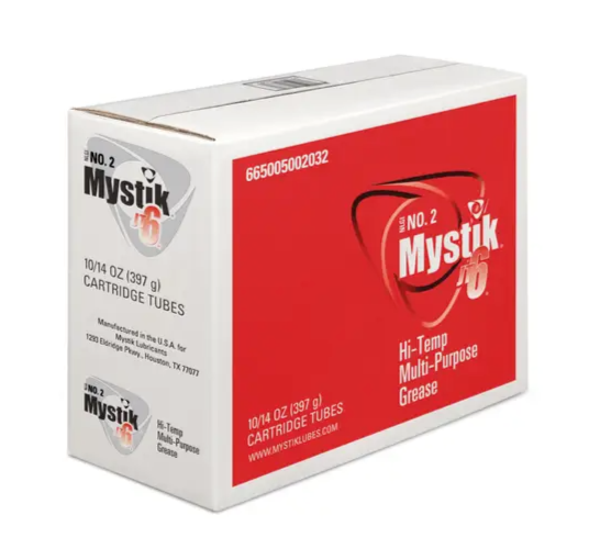 Mystik JT-6 Hi-Temp Multi-Purpose Red #2 Grease; (10) 14oz tubes; 665005002080
