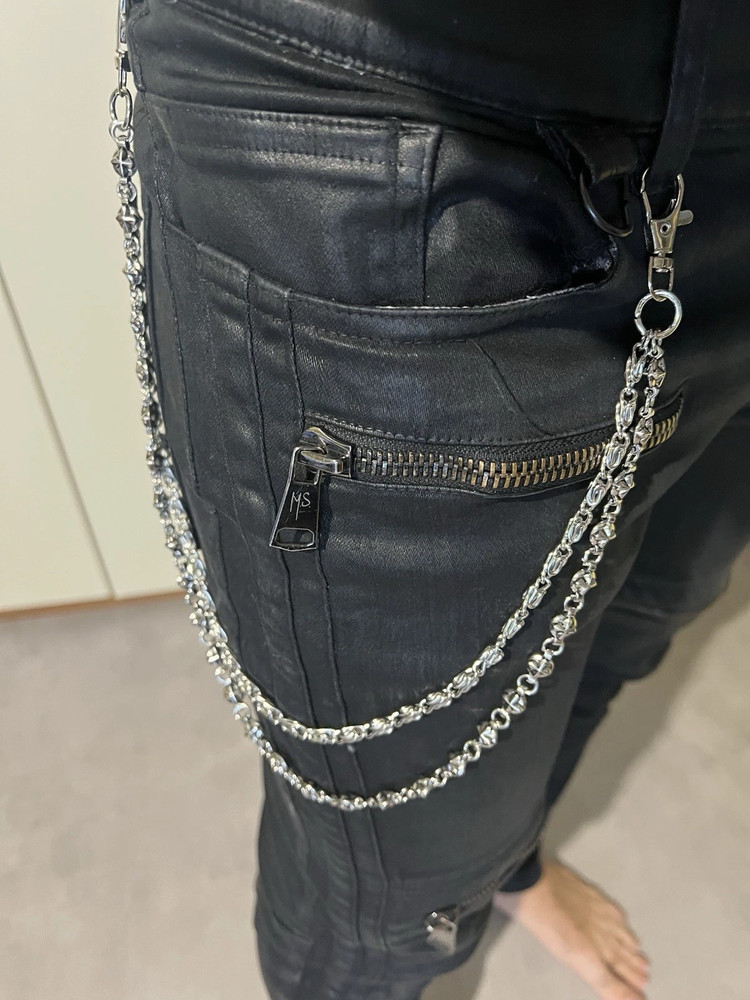Wallet Chain Chrome Goth Y2k Style Hearts
