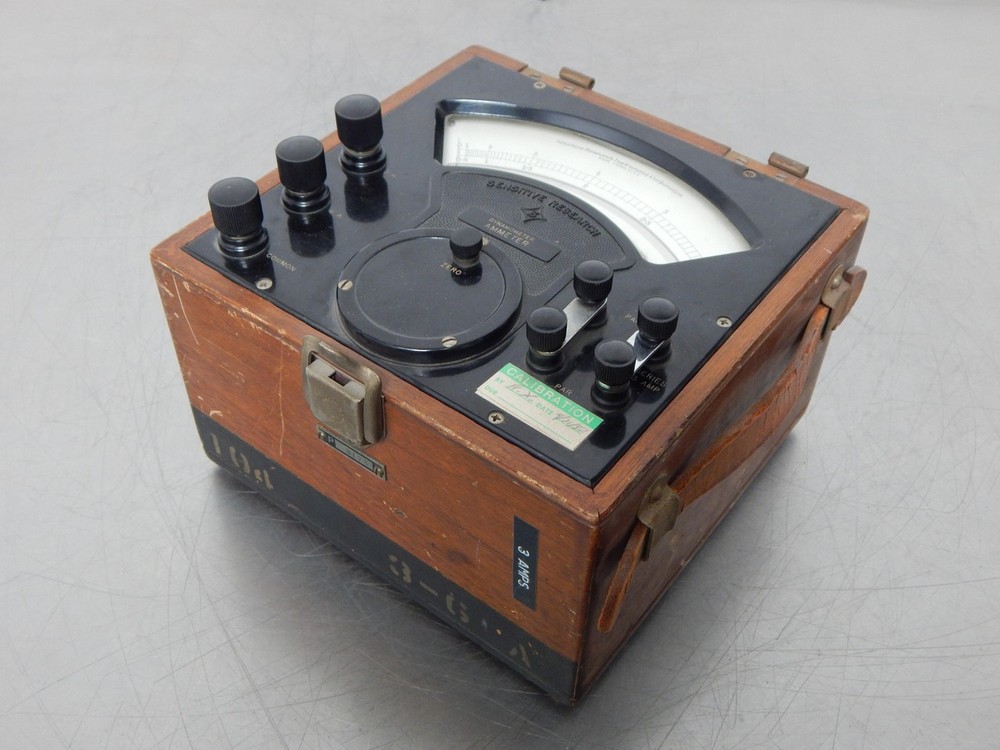 SENSITIVE RESEARCH INSTRUMENT P-7178 MODEL D DYNAMOMETER AMMETER M1274
