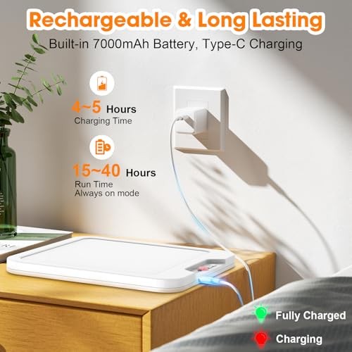 Rechargeable Ceiling Light with Motion Sensor & Remote, 3 Color 1 Pack