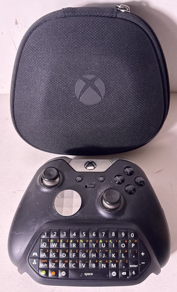 Microsoft Xbox Elite Wireless Controller - Black (HM3-00001) W/ Chatpad & Case