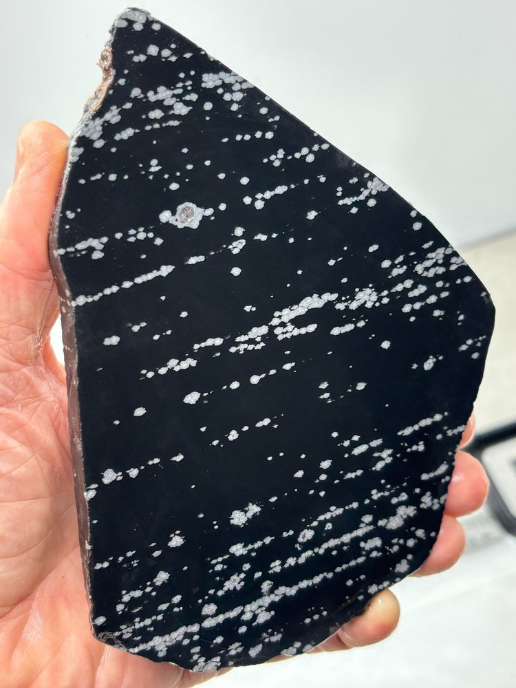 Large Snowflake Obsidian Slab Lapidary Cabbing Knapping Combo ship avail
